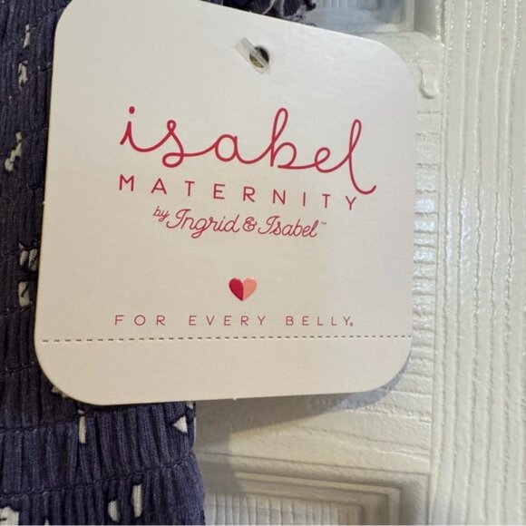 Isabel Maternity off The Shoulder Smocked Maxi Dress M NWT - Picture 6 of 8